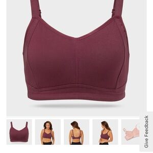 Women's Burgundy Sports Bra